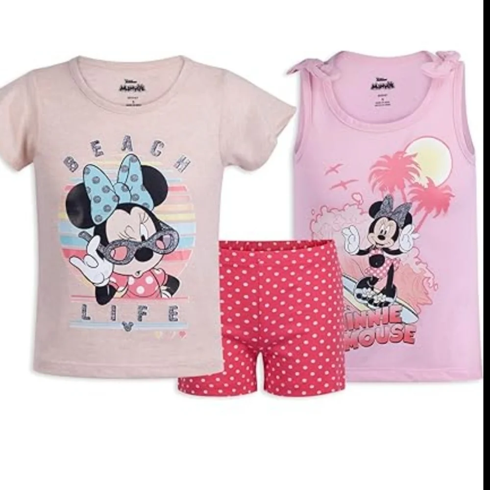 Disney Junior Minnie Mouse 3 Piece Beach/Summer Matching Set Size 5